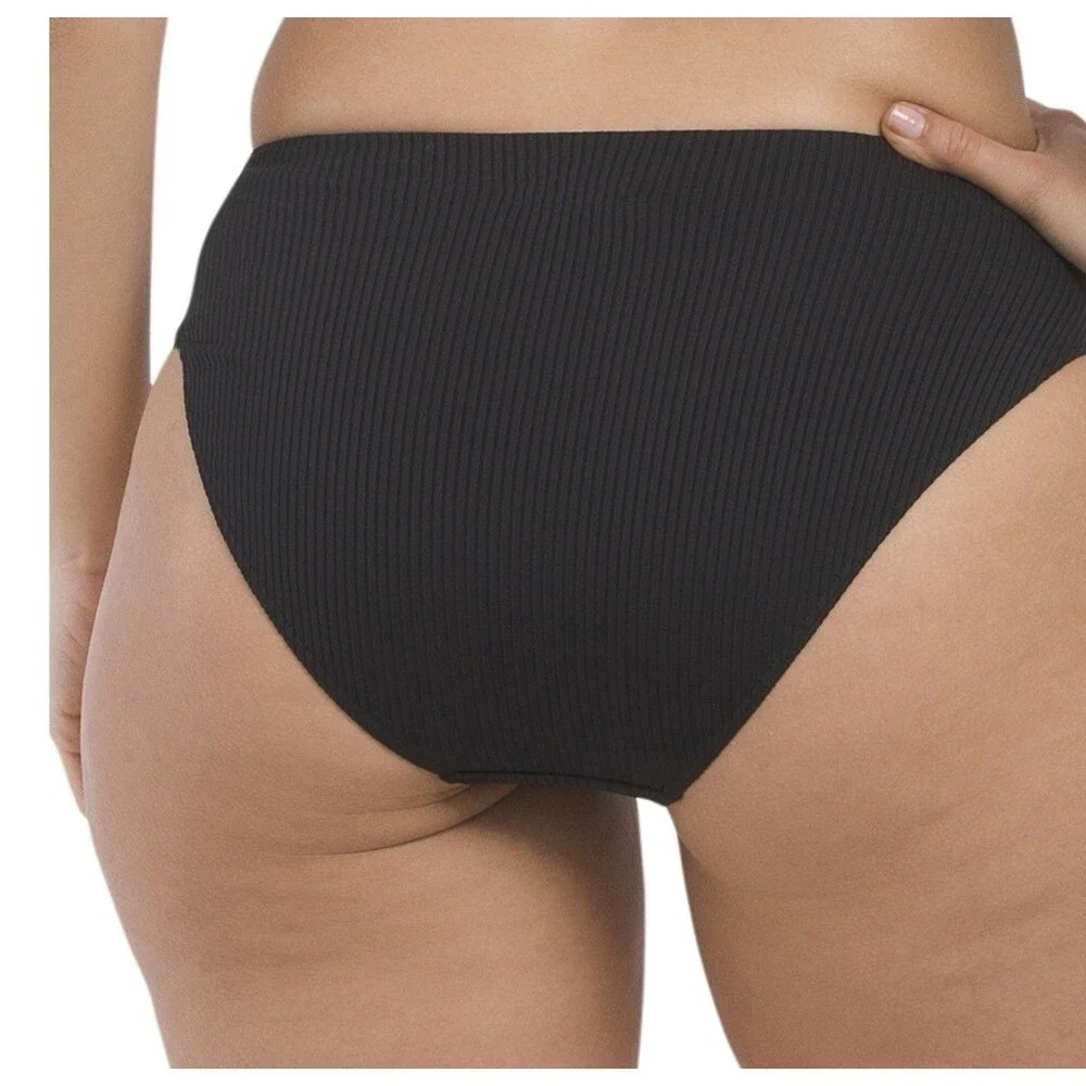 Summersalt Swimsuit Bikini Bottom Women's Size 20 Black Ribbed Wanderlust NWT